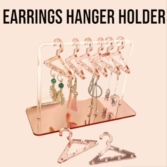 . Acrylic Creative Earring Display Stand - Pink - Picture 1 of 14